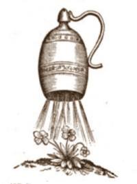 ornate jug pot with handle sprinkling flower